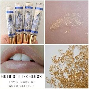LipSense Gold Glitter Moisturizing Lip Gloss